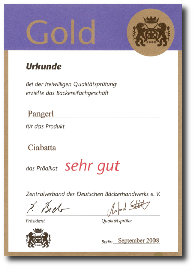 Auszeichnung Ciabatta