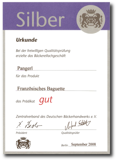 Auszeichnung Baguette
